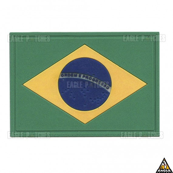 Patch Emborrachado Bandeira do Brasil Eagle Patches