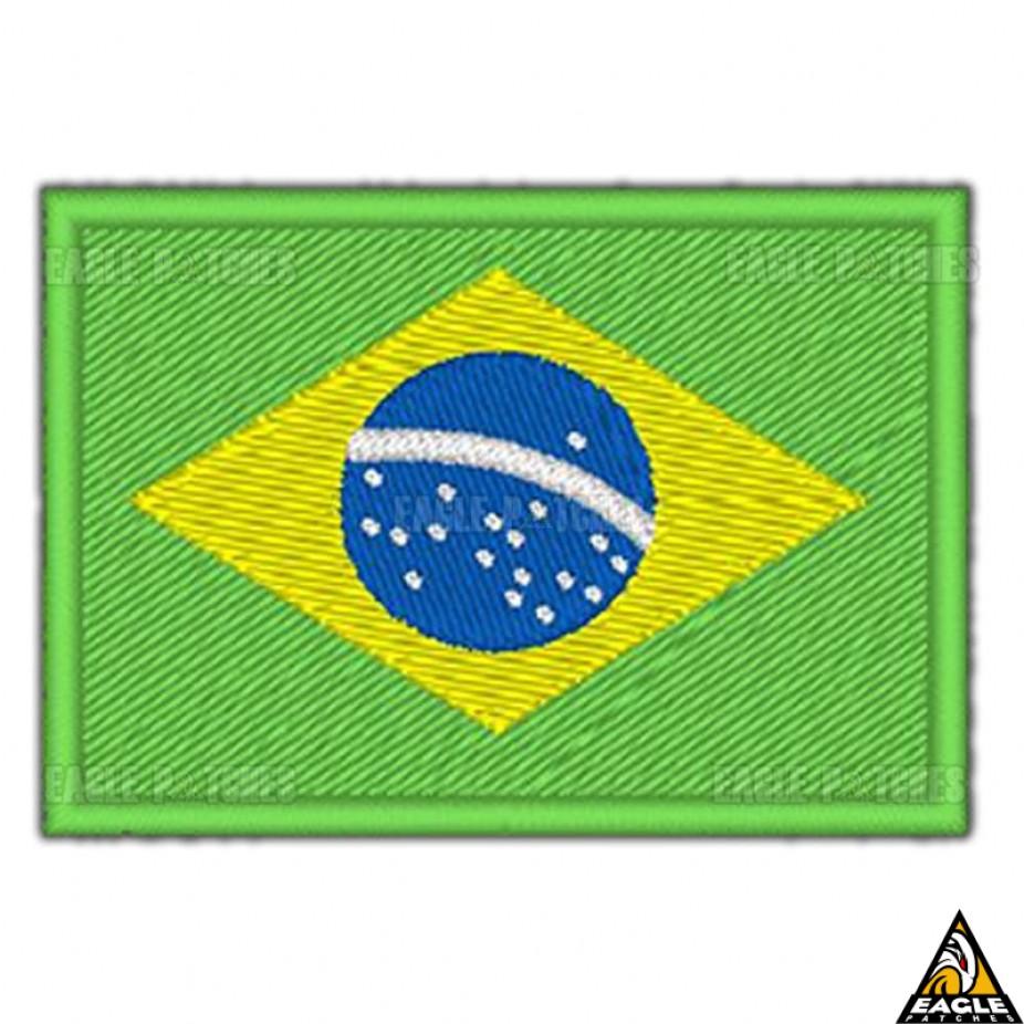 Patch Brasil Emborrachados - Bandeira do Brasil Emborrachada Tan