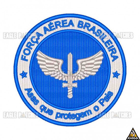 Patch Bordado Força Aérea Brasileira - Asas que Protegem o Pais