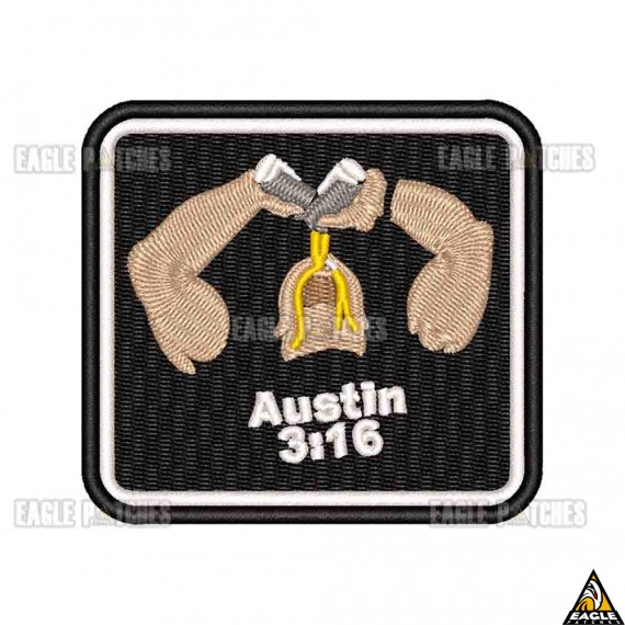 Patch Bordado Stone Cold - Austin 3-16